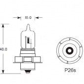 P26S S3 HALOGEN: P26S S3 base halogen bulb with single axial filament from £0.01 each